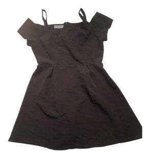 Black Off-Shoulder Fit & Flare Dress